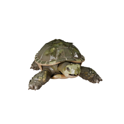 Low Poly Snapping Turtle 3D Model - Unity Game Asset with FBX