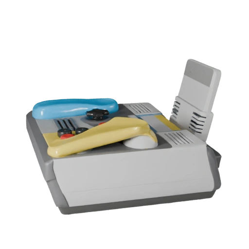 Manette d'arcade rétro modèle 3D pour niveaux occasionnels
