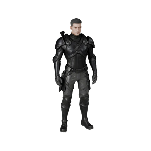 Realistic Warrior Character Model - Rigged