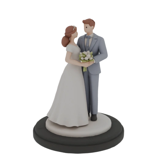 Collectible Classic Bride Groom | Display Pack 3D Asset