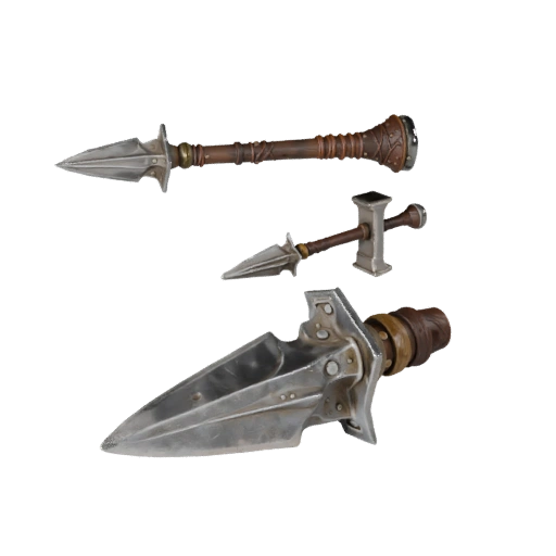 Detailed Fantasy Spear Prop 3D Studio Render Asset