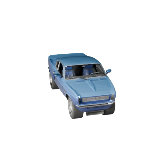 Мускул-кар в стиле мустанга 3D модель для Blender и игр