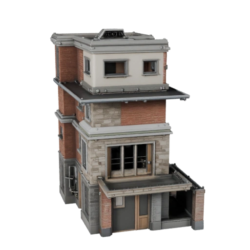 High Poly Modular Sci Fi Building Kit 3D Model for Archviz