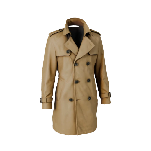 Web Ready Trench Coat 3D Asset for Online Browsers