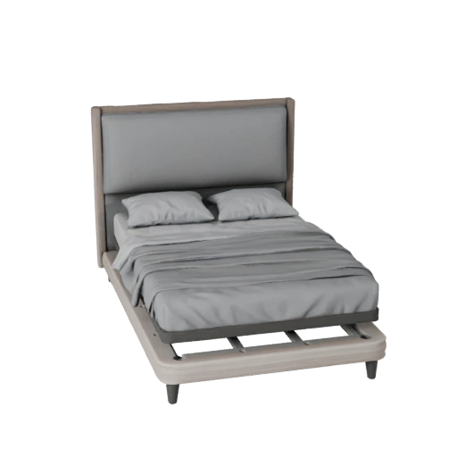Detailed Platform Bed Frame 3D Studio Render Asset