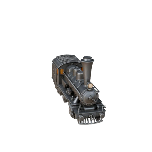 Printable Vintage Steam Train STL 3D Model - Display