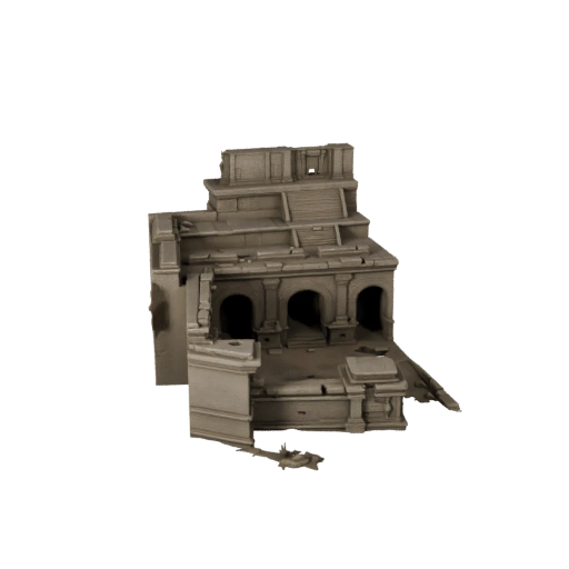 Ancient Temple Courtyard 3D Model for Blender Scenes