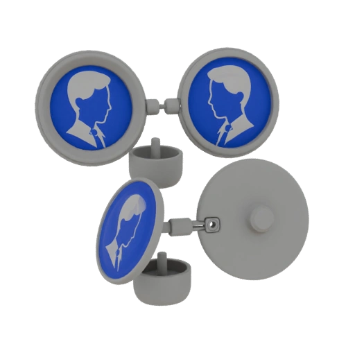 Round Shirt Stud 3D Asset for Studio Display Pages