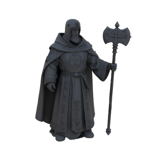 Medieval Cleric Miniature STL - Casting