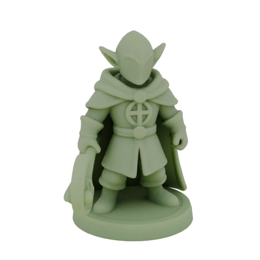 Miniatura STL de Clérigo Elfo Medieval - Guardia