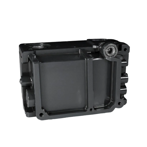 Cast Metal Gearbox Housing 3D Catalog Render Asset