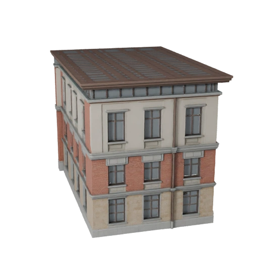 Low Poly Industrial Facade 3D Model for Games & VR