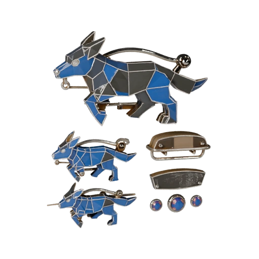 Animal Motif Brooch 3D Game Asset for Realtime Use