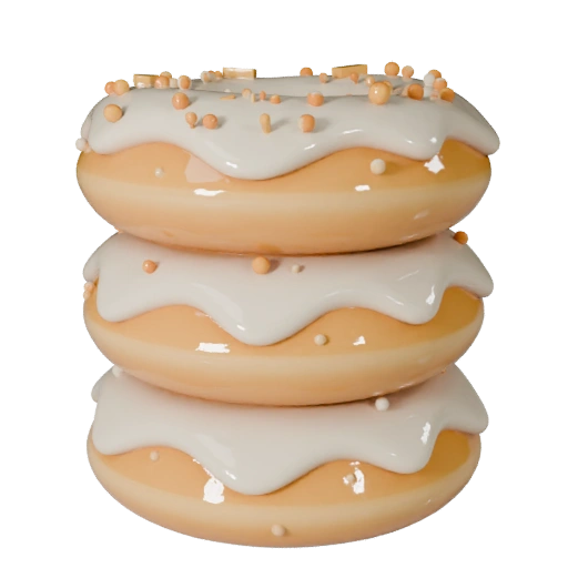 Mini Donut Stack STL 3D Print Asset for Studio Use