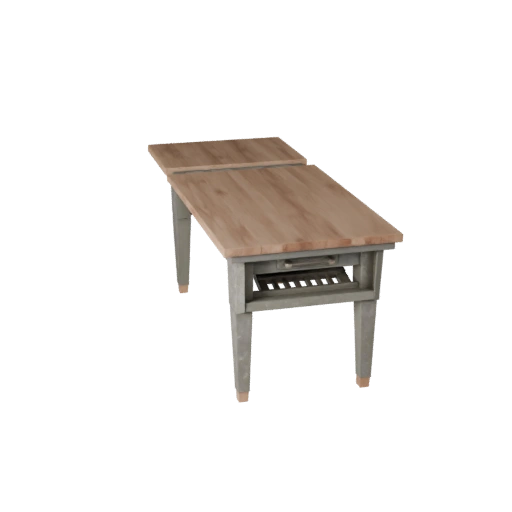 Extendable Dining Table 3D Studio Asset for Cinema
