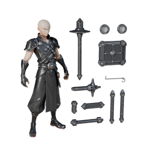 Anime Assault Monk Character Model - Rigged
