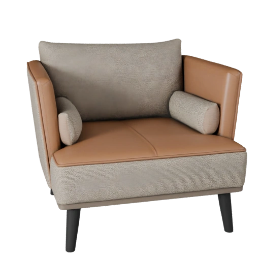 Compact Chaise Lounge 3D Layered Asset for Builders