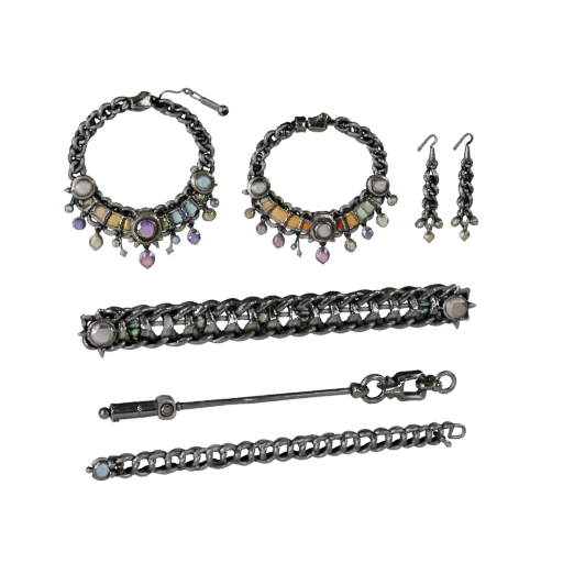 Boho Bracelet And Earring Set 3D Casual Game Asset
