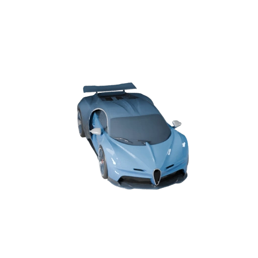 Bugatti Inspired Hypercar 3D Model for Blender & Games