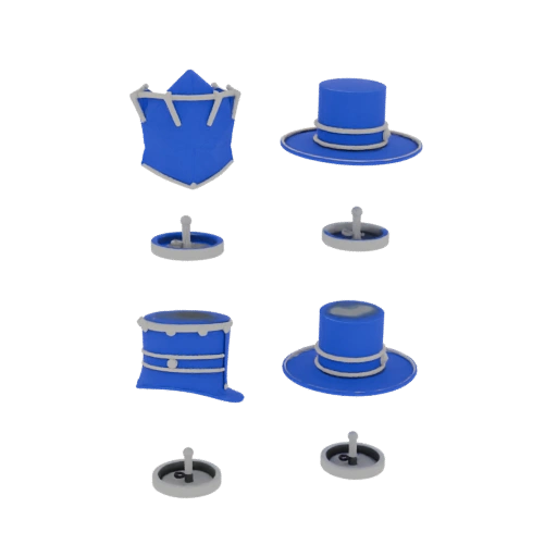 Gem Set Formal Button 3D Print Asset for Hobby Use