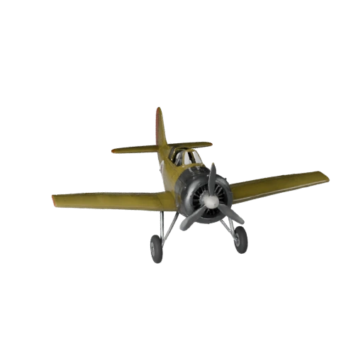 Vintage Fighter Plane 3D Model for Blender & Games -