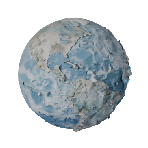 Ice Dwarf Planet 3D Game Asset for Realtime Levels