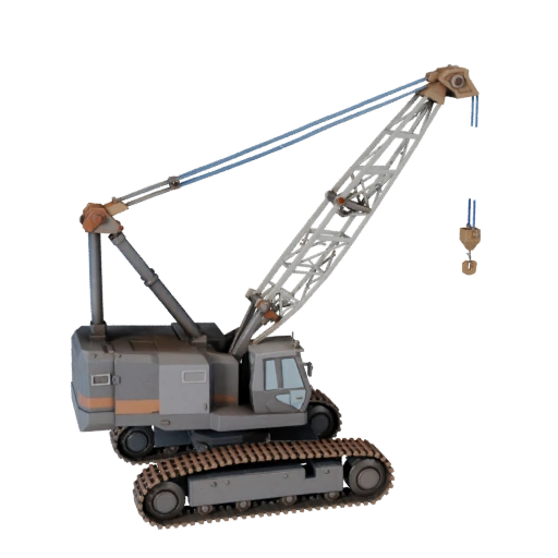 Low Poly Tower Crane 3D Realtime Asset for Engines