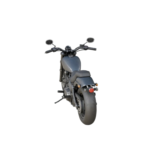 Vintage Cruiser Motorcycle 3D Model for Unity - Realtime