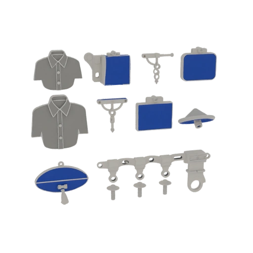 Monogram Style Shirt Stud 3D AR Asset for Browsers