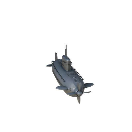 Printable Vintage Submarine STL 3D Model for Collectibles