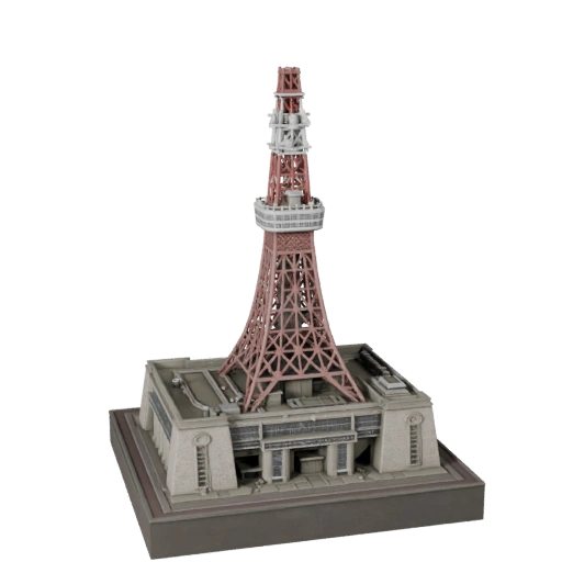 3D модель Токийской башни - Реалистичный ассет для архитектурной визуализации
