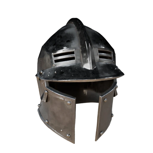 Casque de Combat Médiéval - Modèle 3D pour Niveaux Temps Réel