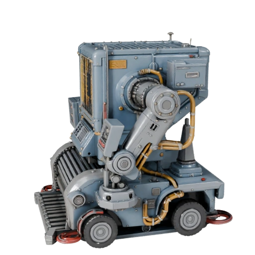 Detaillierte Inspektionsroboter-Zelle 3D-Asset für Studio