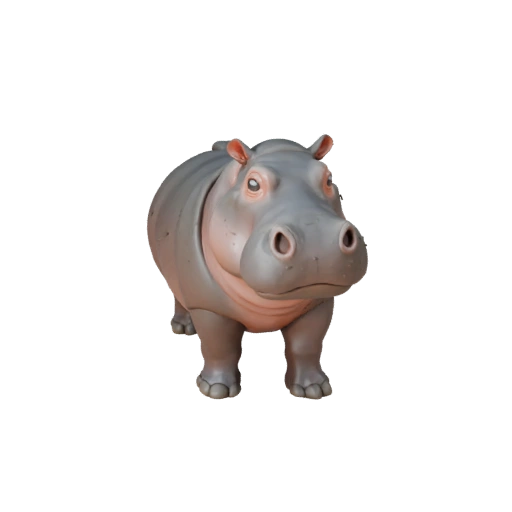 Modelo 3D de Hipopótamo de Alto Poligonagem - Recurso STL Detalhado para Impressão