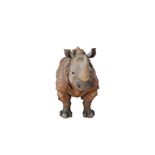 Низкополигональный носорог 3D модель - Игровой ассет для Unity с FBX | Бесплатно