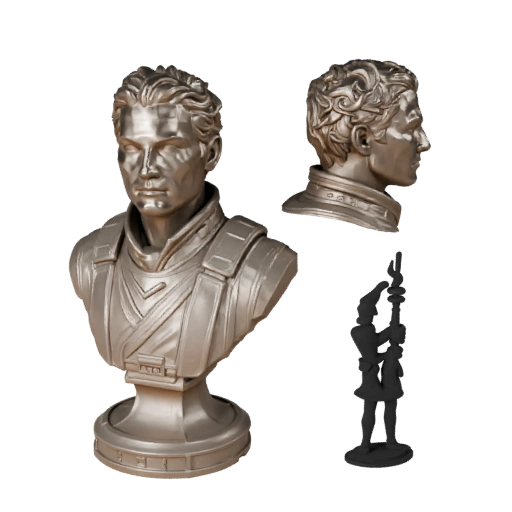 Printable Sci-Fi Historical Bust | STL Print Asset Pack