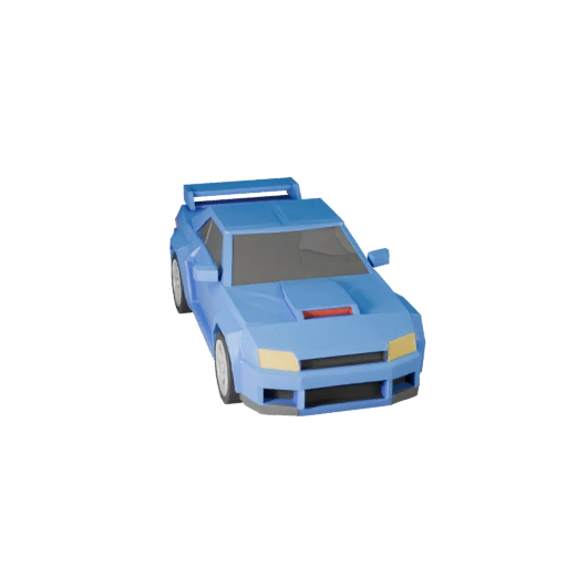 Modelo 3D de Coche Deportivo Poligonal Bajo para Unity y Unreal PBR Asset (Legacy)
