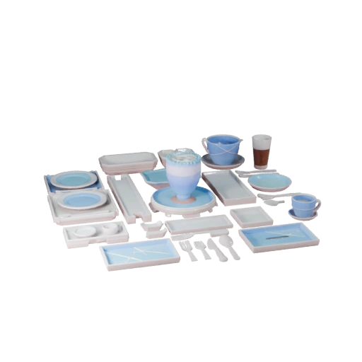 Servizio da Tè Banchetto Modello 3D STL per Stampanti Domestiche