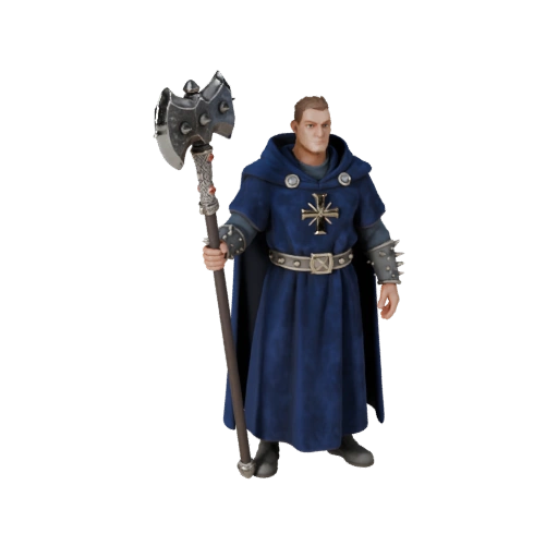 Modèle de personnage réaliste de clerc - Monté