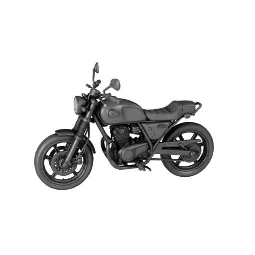 Printable Vintage Motorcycle STL 3D Model - Display