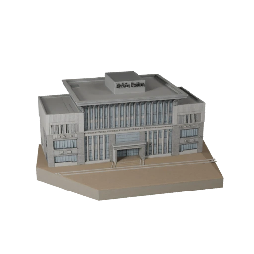 Stylized Public Pavilion 3D Model - Game Asset for Architecture