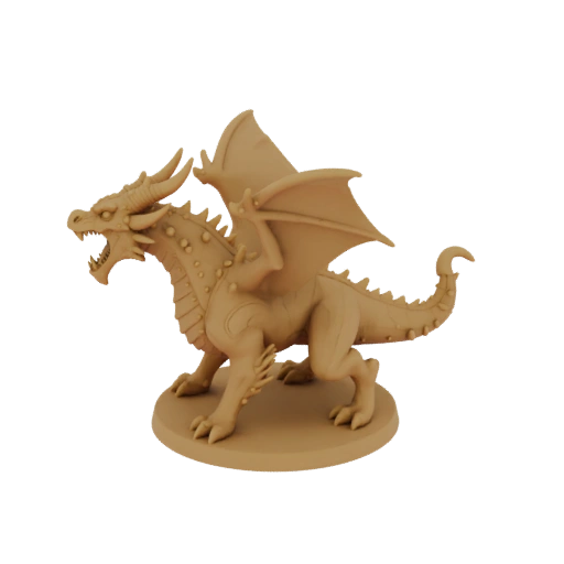 Fantasy Grim Dragon Archer Miniature STL