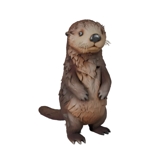 Modelo 3D de Lontra Marinha para Unity - Asset Pronto para Jogo, FBX | Livre de Royalties