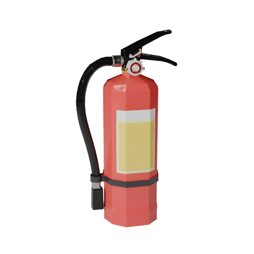 Low Poly Feuerlöscher für Lagerhallen 3D Game Asset