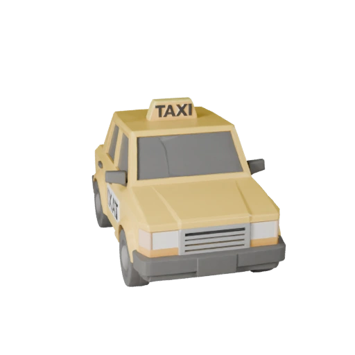 Modello 3D Taxi High Poly per Rendering Studio Asset PBR (Legacy)