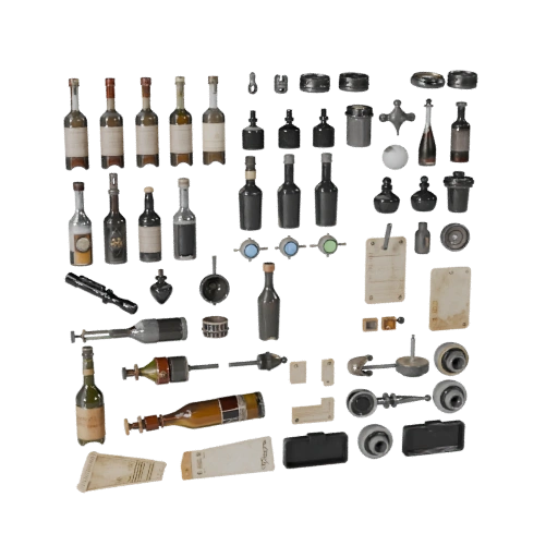 Market Bottle Group 3D Kit Asset for Studio Builds