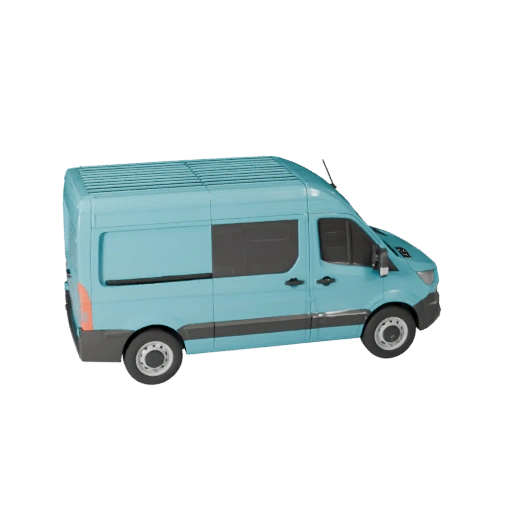 Low Poly Delivery Van 3D Model for Unity & Unreal Games (Legacy)