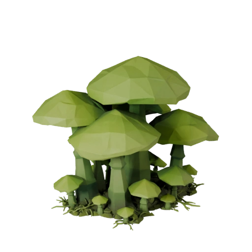 Low Poly Alien Mushroom Grove 3D for Realtime Builds