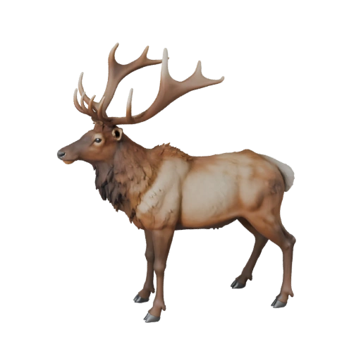 High Poly Elk 3D Model - Detailed STL Asset for Printing | PBR