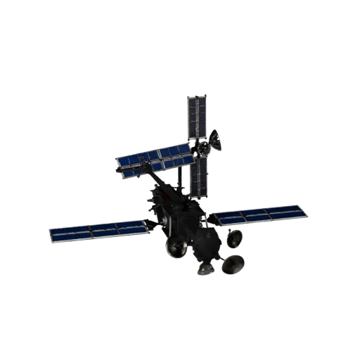 Modello 3D Satellite di Ricerca per Livelli di Game Engine